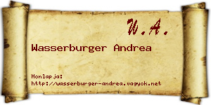 Wasserburger Andrea névjegykártya