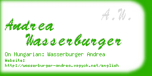 andrea wasserburger business card
